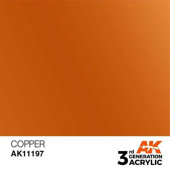 AK Interactive AK11197 3G Copper Acrylic Paint 17ml - A-Z Toy Hobby