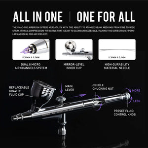 Gaahleri GHAC-98D Ace 0.35mm & 0.5mm Airbrush - A-Z Toy Hobby