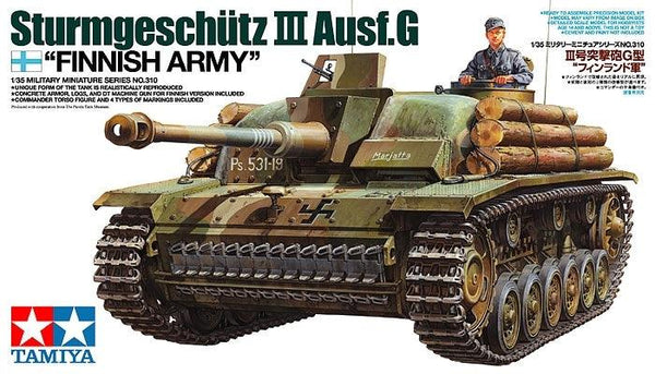 Tamiya 35310 Sturmgeschutz III Ausf.G "Finnish Army" 1/35 Model Kit - A-Z Toy Hobby