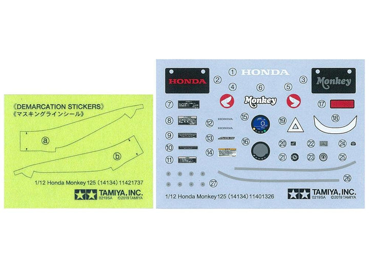 Tamiya 14134 Honday Monkey 125 1/12 Model Kit TAM14134 - A-Z Toy Hobby