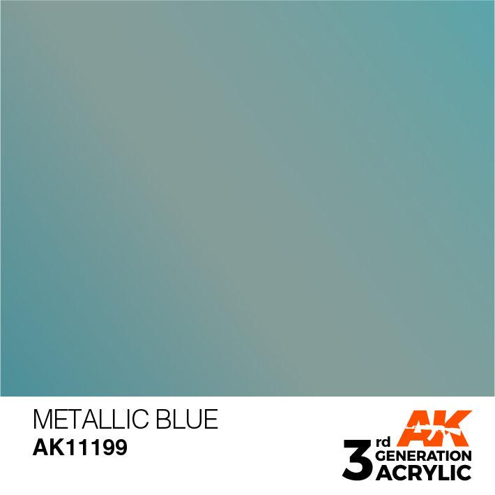 AK Interactive AK11199 3G Metallic Blue Acrylic Paint 17ml - A-Z Toy Hobby