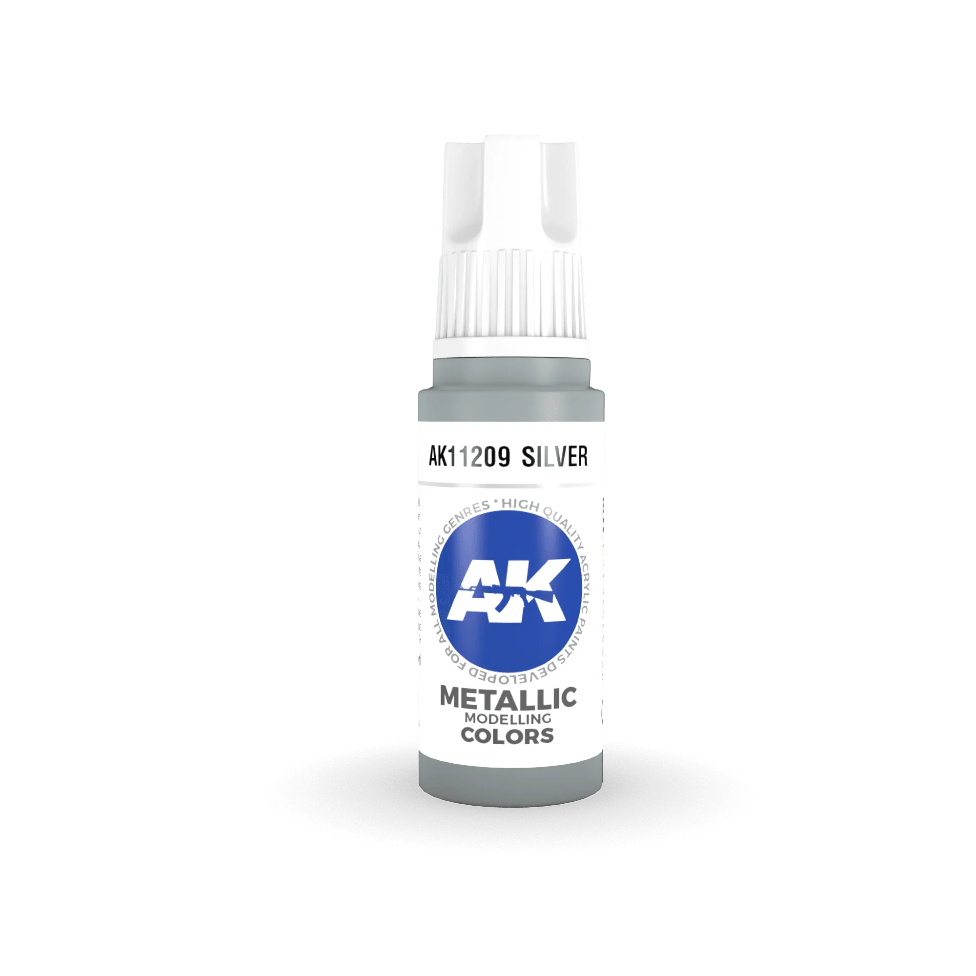AK Interactive AK11209 3G Silver Acrylic Paint 17ml - A-Z Toy Hobby