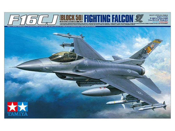 Tamiya 60315 F-16CJ Block 50 Fighting Falcon 1/32 Model Kit - A-Z Toy Hobby