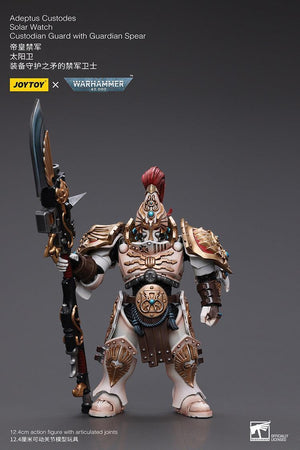 Joy Toy Warhammer 40K Adeptus Custodes Solar Watch Custodian Guard with Guardian Spear 1/18 Action Figure - A-Z Toy Hobby