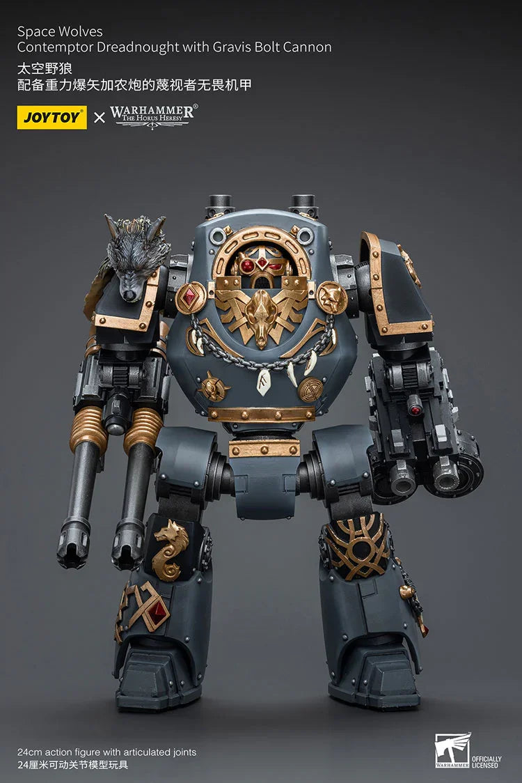 Joy Toy Warhammer Space Wolves Contemptor Dreadnought with Gravis Bolt Cannon 1/18 Action Figure - A-Z Toy Hobby
