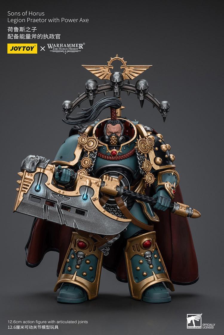 Joy Toy Warhammer 40K Sons of Horus Legion Praetor with Power Axe 1/18 Action Figure - A-Z Toy Hobby