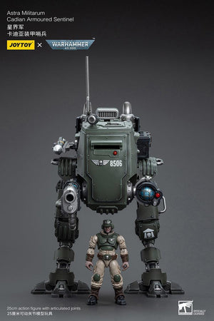 Joy Toy Warhammer 40K Astra Militarum Cadian Armoured Sentinel 1/18 Action Figure - A-Z Toy Hobby