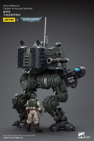 Joy Toy Warhammer 40K Astra Militarum Cadian Armoured Sentinel 1/18 Action Figure - A-Z Toy Hobby