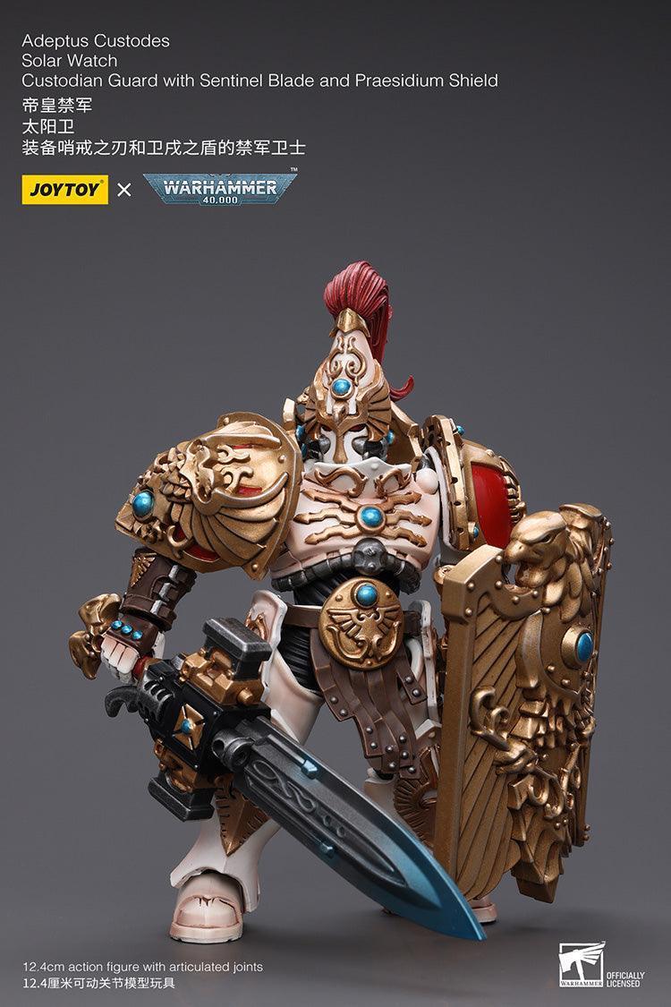 Joy Toy Warhammer 40K Adeptus Custodes Solar Watch Custodian Guard with Sentinel Blade and Praesidium Shield 1/18 Action Figure - A-Z Toy Hobby