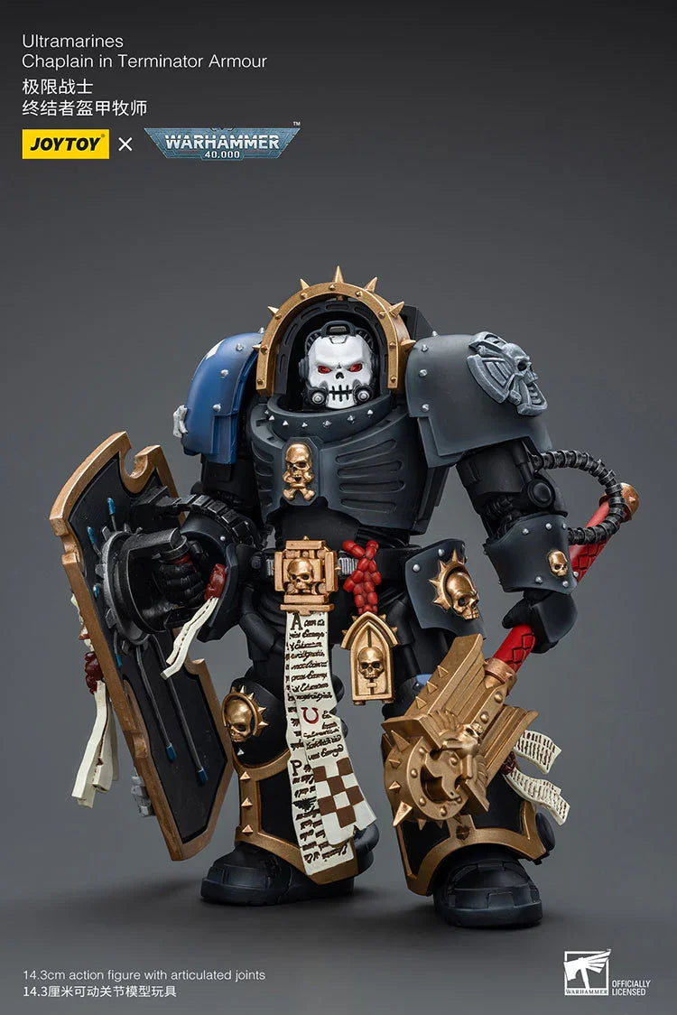 Joy Toy Warhammer Ultramarines Chaplain in Terminator Armour 1/18 Action Figure - A-Z Toy Hobby