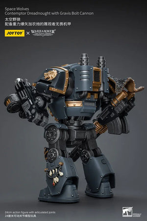Joy Toy Warhammer Space Wolves Contemptor Dreadnought with Gravis Bolt Cannon 1/18 Action Figure - A-Z Toy Hobby