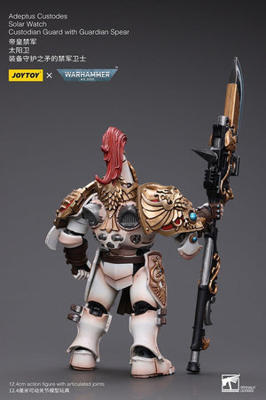 Joy Toy Warhammer 40K Adeptus Custodes Solar Watch Custodian Guard with Guardian Spear 1/18 Action Figure - A-Z Toy Hobby