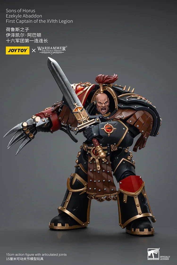 Joy Toy Warhammer 40K Sons of Horus Ezekyle Abaddon First Captain of the XVIth Legion 1/18 Action Figure - A-Z Toy Hobby