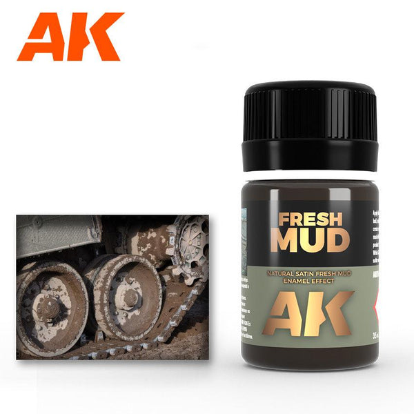 AK Interactive AK016 Weathering Fresh Mud Enamel 35ml - A-Z Toy Hobby