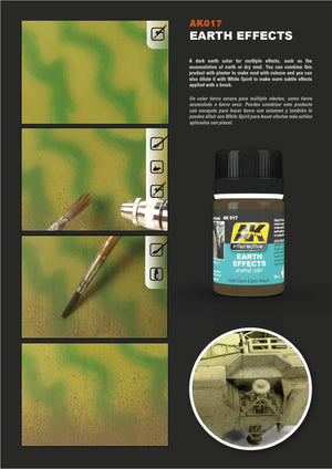 AK Interactive AK017 Weathering Earth Effects Enamel 35ml - A-Z Toy Hobby