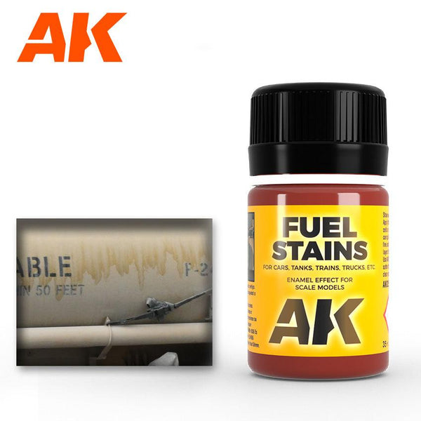 AK Interactive AK025 Weathering Fuel Stains Enamel 35ml - A-Z Toy Hobby