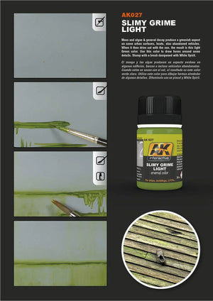 AK Interactive AK027 Weathering Slimy Grime Light Enamel 35ml - A-Z Toy Hobby
