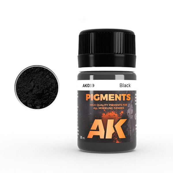 AK Interactive AK039 Black Pigment 35ml - A-Z Toy Hobby
