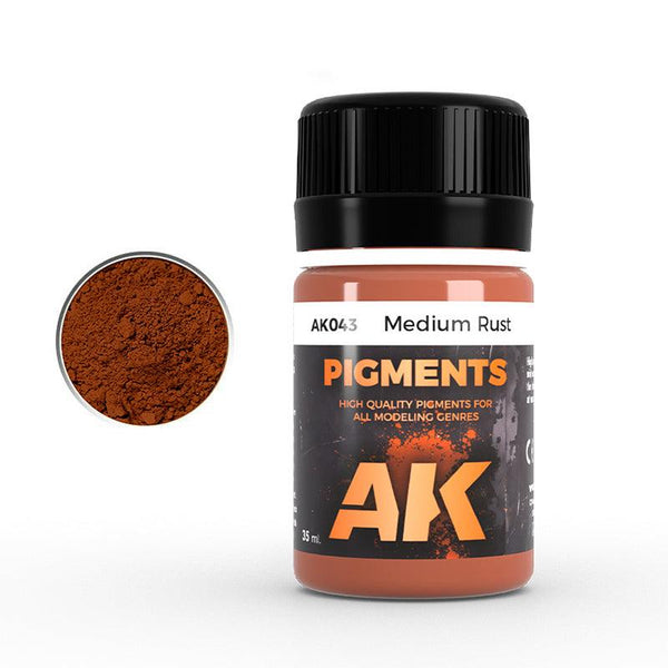 AK Interactive AK043 Medium Rust Pigment 35ml - A-Z Toy Hobby