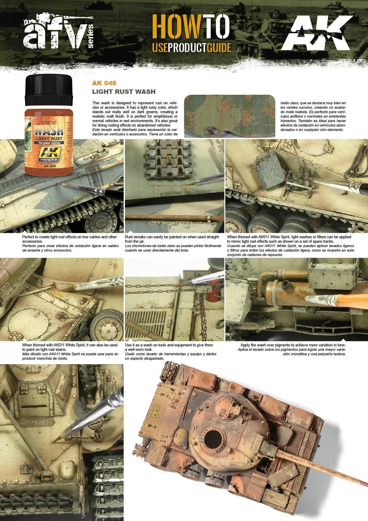 AK Interactive AK046 Weathering Light Rust Wash Enamel 35ml - A-Z Toy Hobby