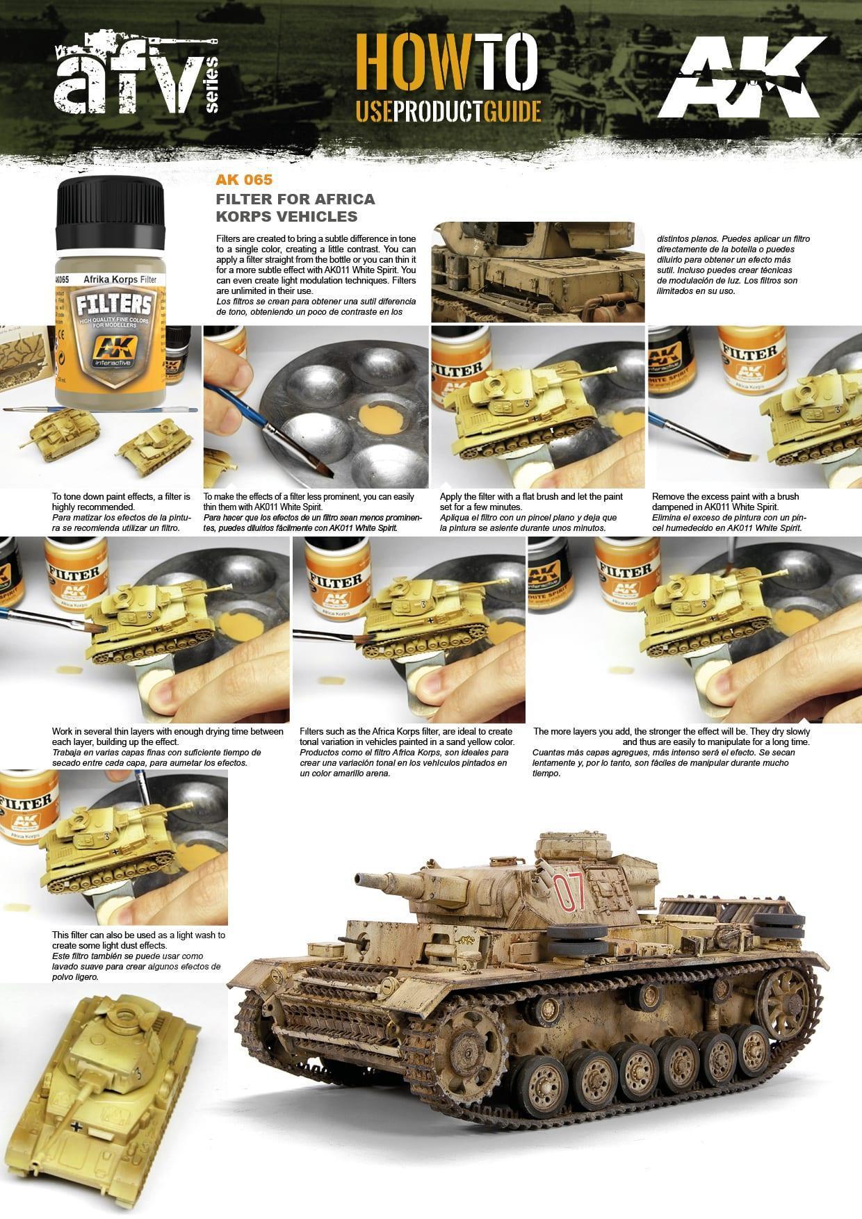 AK Interactive AK065 Weathering Light Brown for Desert Yellow Filter Enamel 35ml - A-Z Toy Hobby