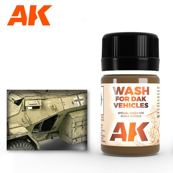 AK Interactive AK066 Weathering Africa Korps Wash Enamel 35ml - A-Z Toy Hobby