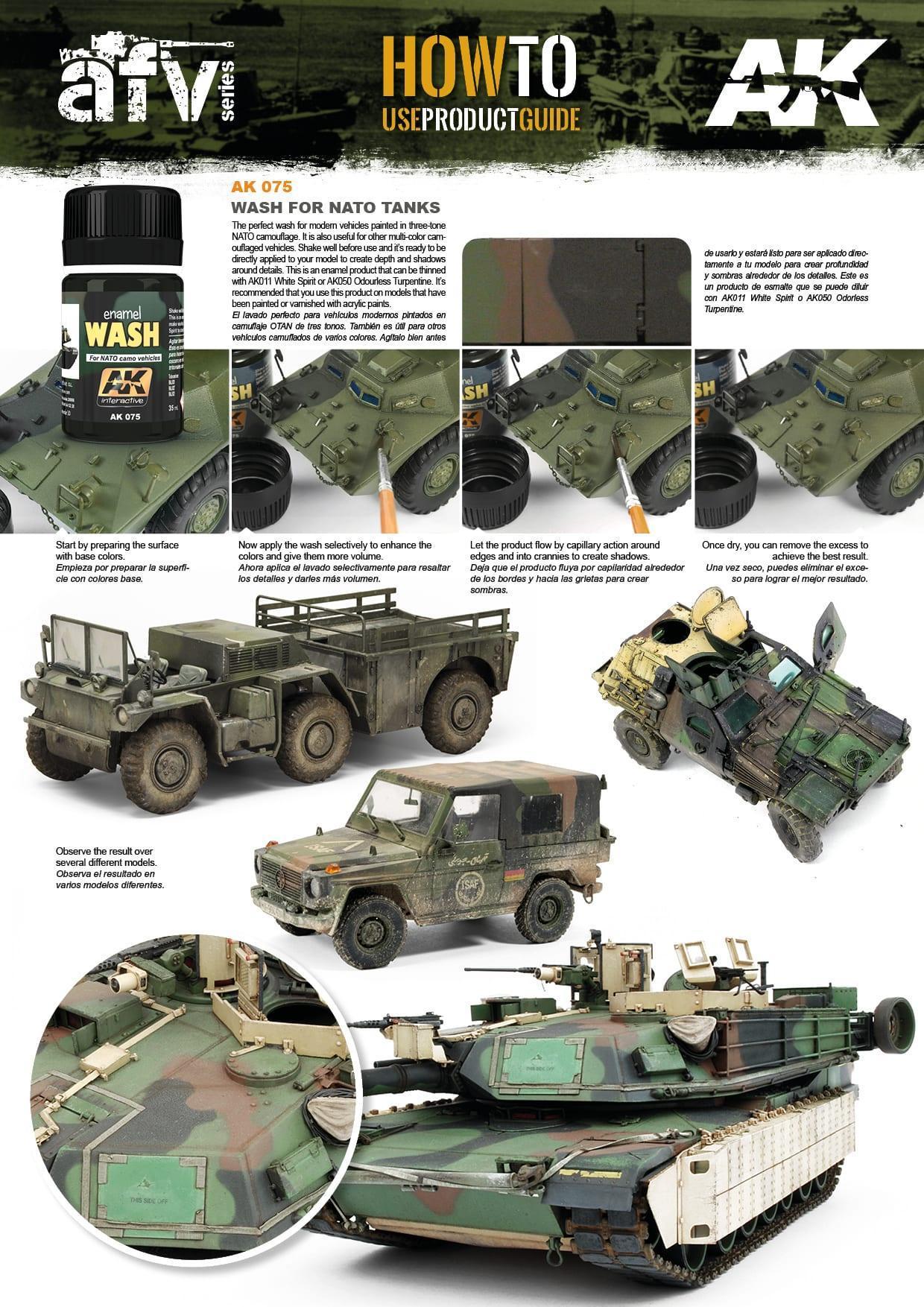 AK Interactive AK075 Weathering Wash for Nato Camo Vehicles Enamel 35ml - A-Z Toy Hobby