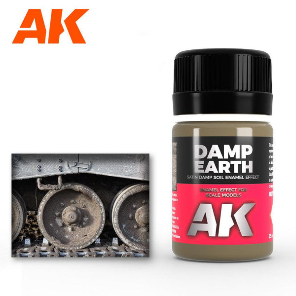 AK Interactive AK078 Weathering Damp Earth Enamel 35ml - A-Z Toy Hobby