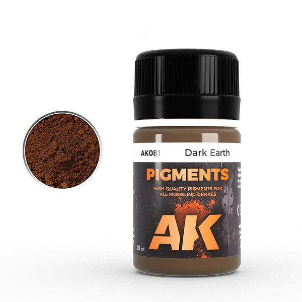 AK Interactive AK081 Dark Earth Pigment 35ml - A-Z Toy Hobby