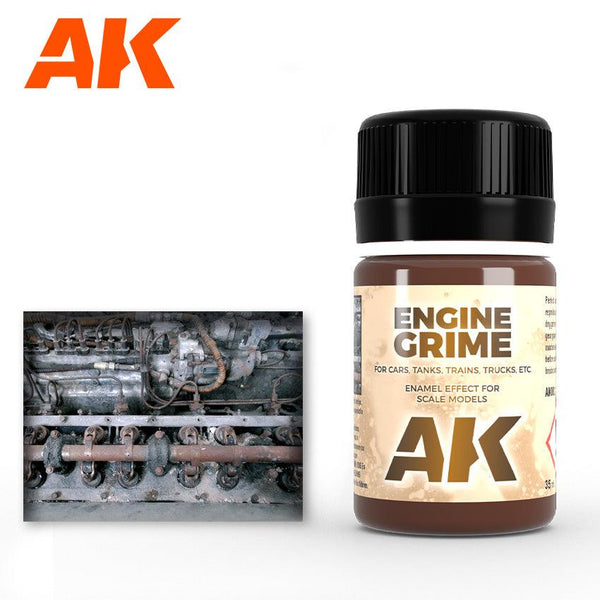 AK Interactive AK082 Weathering Engine Grime Enamel 35ml - A-Z Toy Hobby