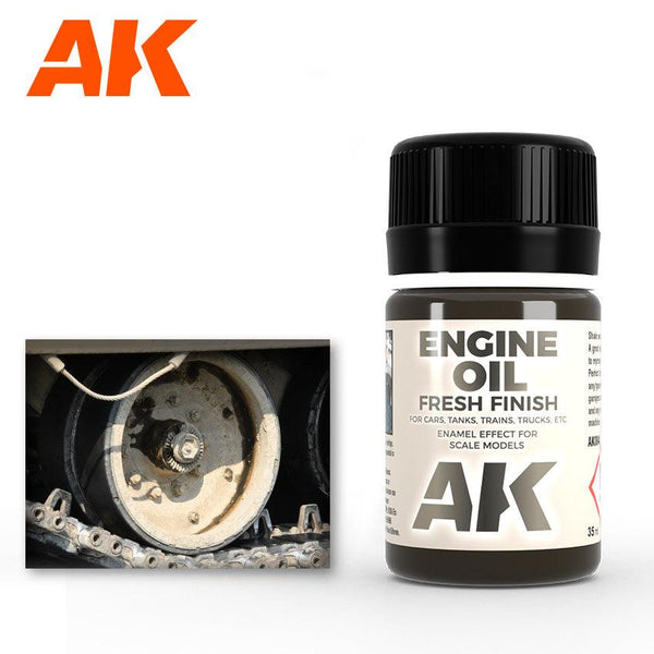 AK Interactive AK084 Weathering Fresh Engine Oil Enamel 35ml - A-Z Toy Hobby