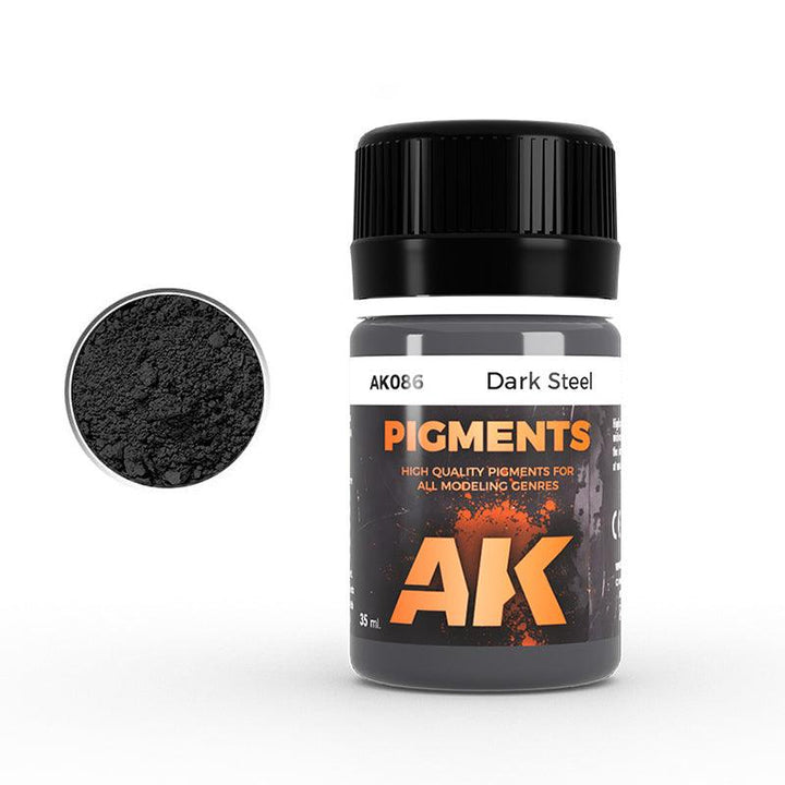 AK Interactive AK086 Dark Steel Pigment 35ml - A-Z Toy Hobby