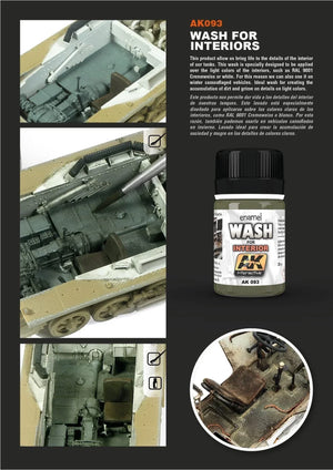 AK Interactive AK093 Weathering Interior Wash Enamel 35ml - A-Z Toy Hobby