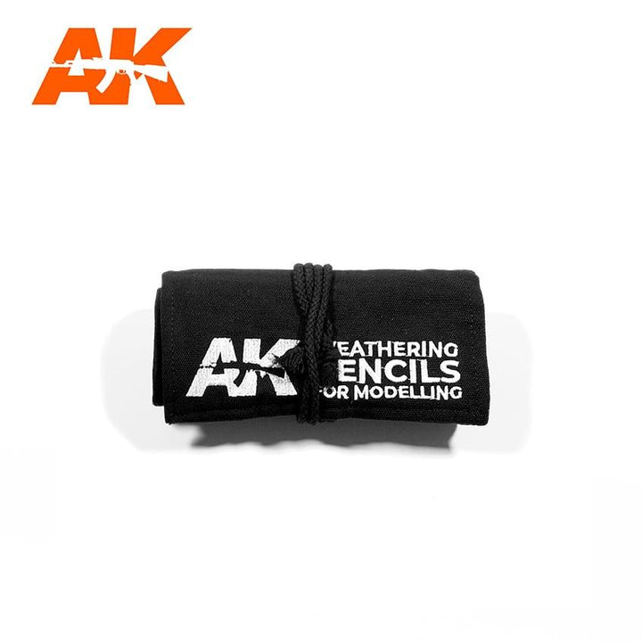 AK Interactive AK10048 Weathering Pencils Full Range Cloth Case - A-Z Toy Hobby