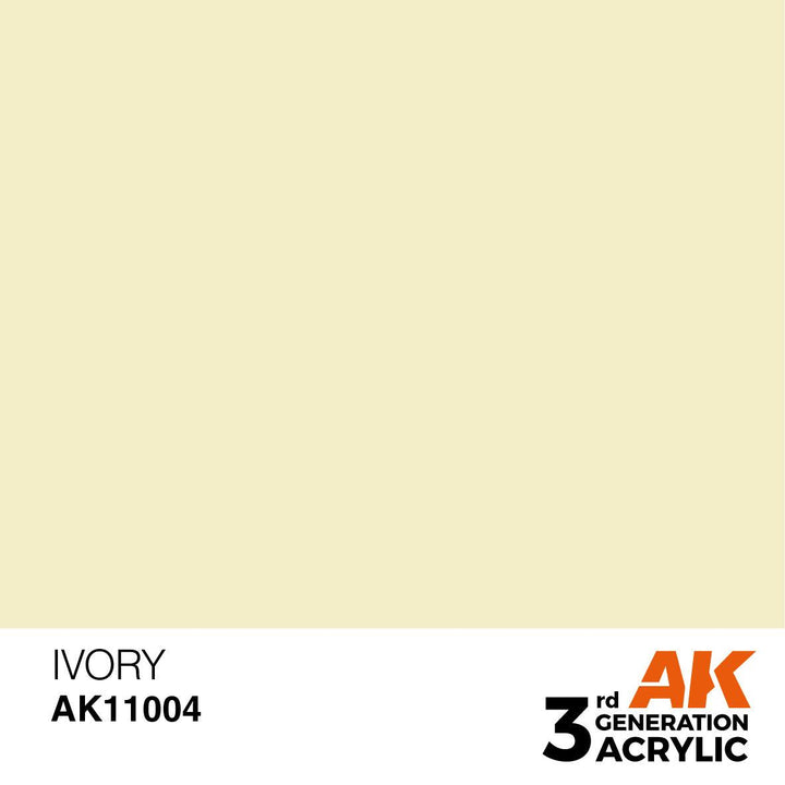 AK Interactive AK11004 3G Ivory Acrylic Paint 17ml - A-Z Toy Hobby