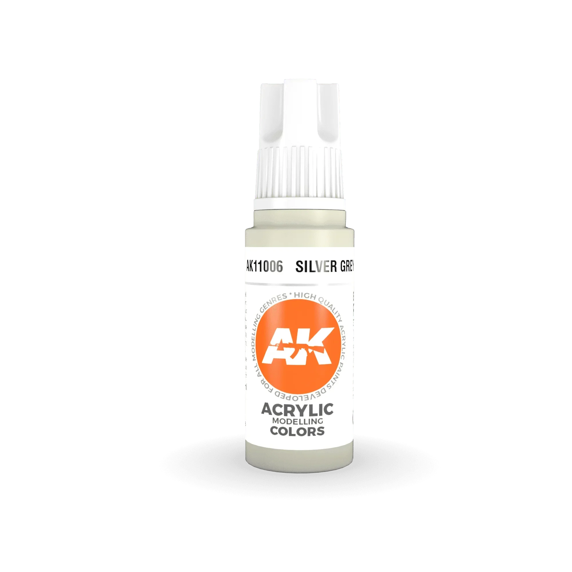 AK Interactive AK11006 3G Silver Gray Acrylic Paint 17ml - A-Z Toy Hobby
