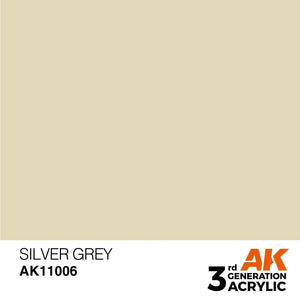 AK Interactive AK11006 3G Silver Gray Acrylic Paint 17ml - A-Z Toy Hobby
