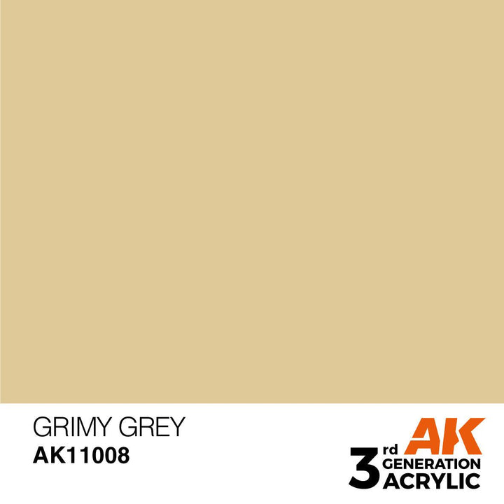 AK Interactive AK11008 3G Grimy Gray Acrylic Paint 17ml - A-Z Toy Hobby