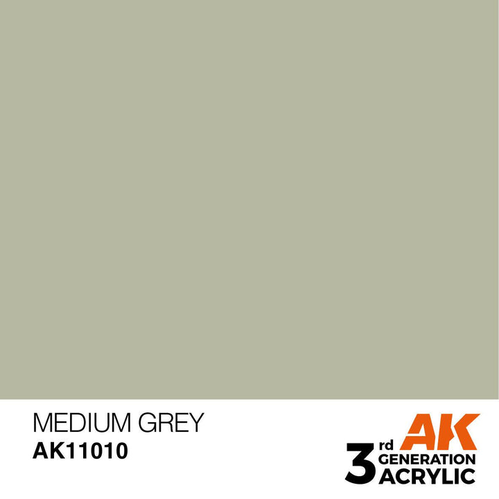 AK Interactive AK11010 3G Medium Gray Acrylic Paint 17ml - A-Z Toy Hobby