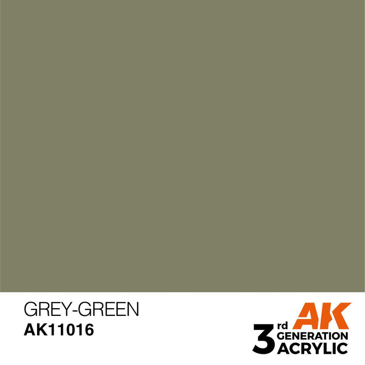 AK Interactive AK11016 3G Gray Green Acrylic Paint 17ml - A-Z Toy Hobby