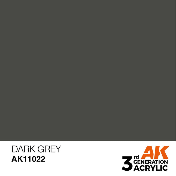 AK Interactive AK11022 3G Dark Gray Acrylic Paint 17ml - A-Z Toy Hobby