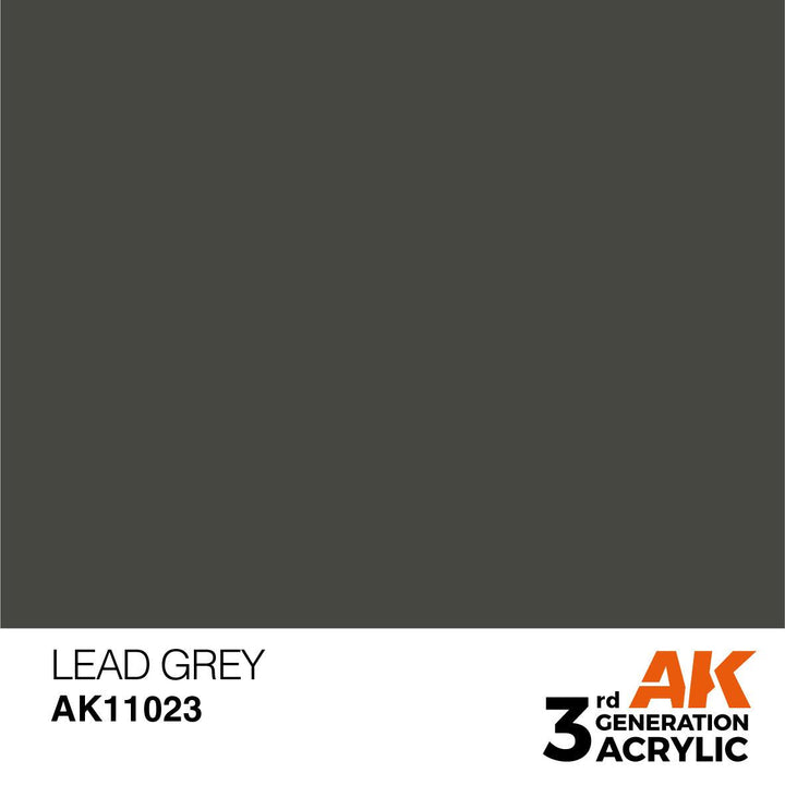 AK Interactive AK11023 3G Lead Gray Acrylic Paint 17ml - A-Z Toy Hobby