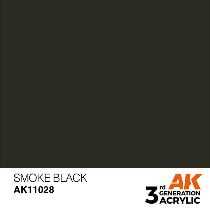 AK Interactive AK11028 3G Smoke Black Acrylic Paint 17ml - A-Z Toy Hobby