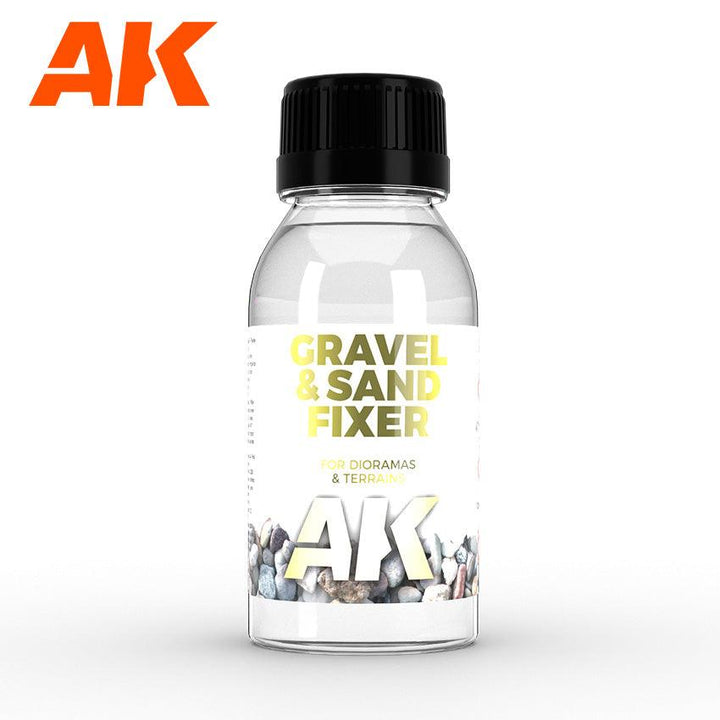 AK Interactive AK118 Gravel and Sand Fixer 100ml - A-Z Toy Hobby