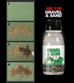 AK Interactive AK118 Gravel and Sand Fixer 100ml - A-Z Toy Hobby
