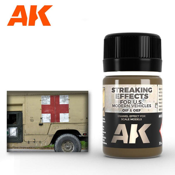 AK Interactive AK123 Weathering OIF & OEF US Vehicles Streaking Effects Enamel 35ml - A-Z Toy Hobby