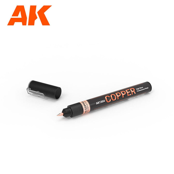 AK Interactive AK1304 Metallic Liquid Markers Copper 1mm - A-Z Toy Hobby