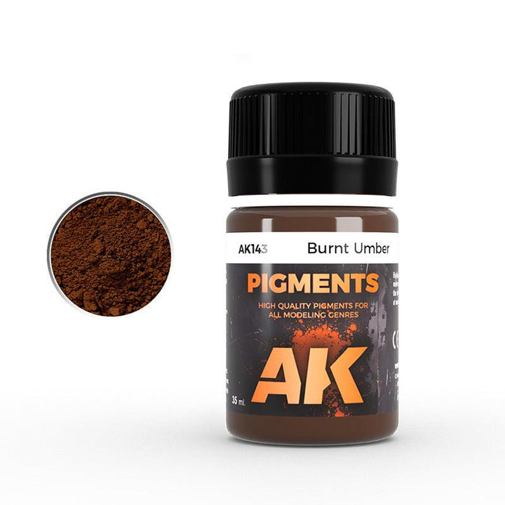 AK Interactive AK143 Burnt Umber Pigment 35ml - A-Z Toy Hobby