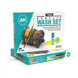 AK Interactive AK19300 Master Acrylic Wash Set (18 Colors)
