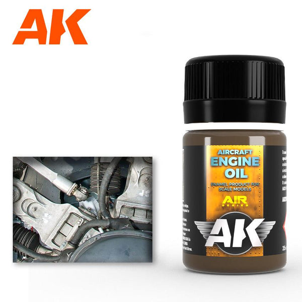 AK Interactive AK2019 Weathering Aircraft Engine Oil Enamel 35ml - A-Z Toy Hobby